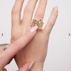 Jennifer Fisher Gold Stacked Ring